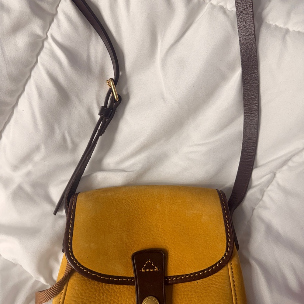 Dooney & Bourke Yellow and Brown Crossbody Bag